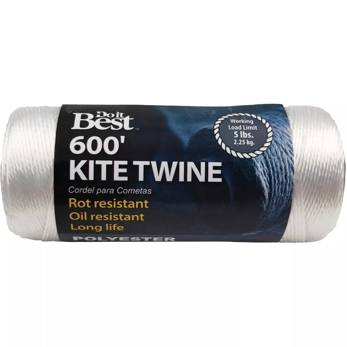 0.020 In. X 600 Ft. White Polyester Kite Twine