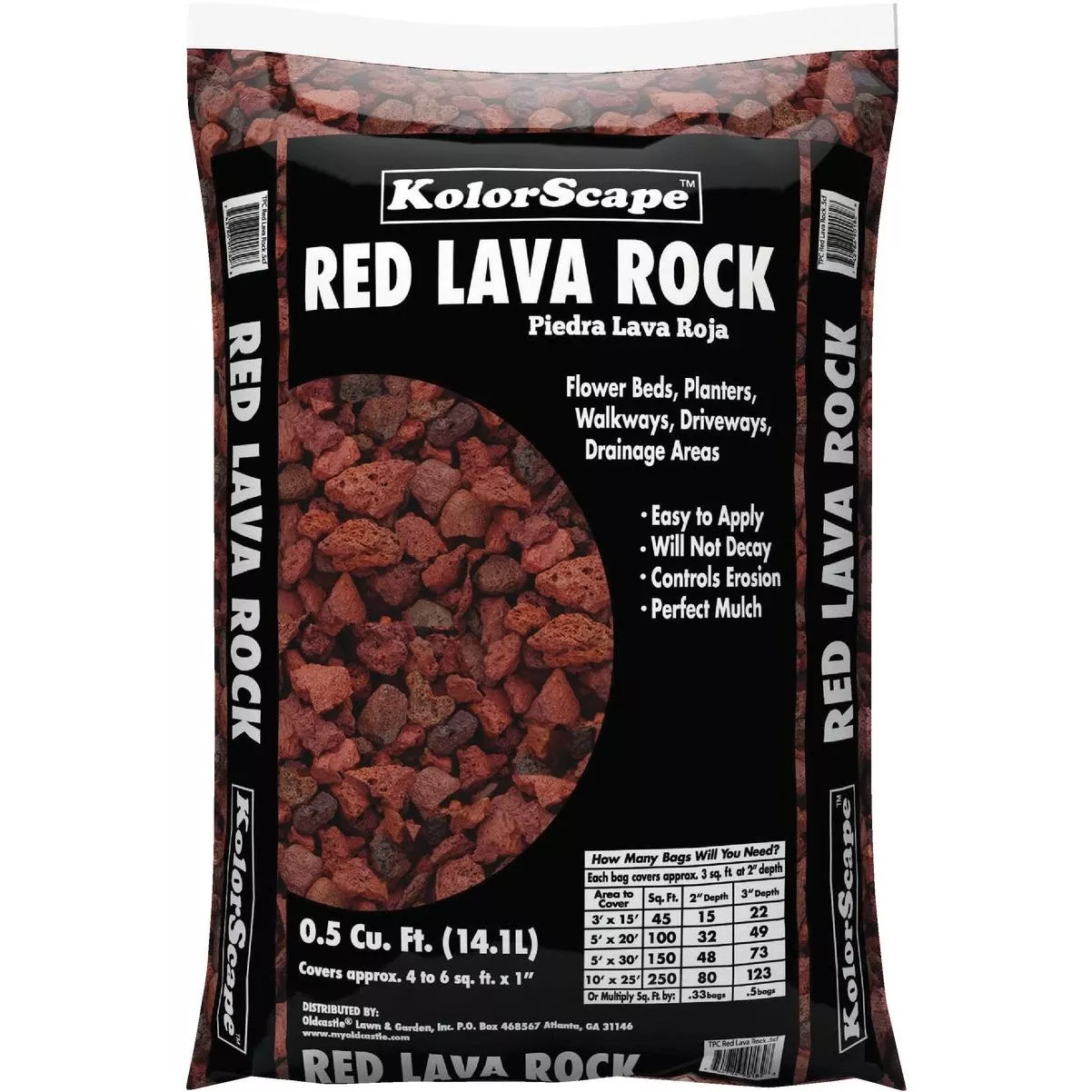 0.5 Cu. Ft. Red Lava Rock