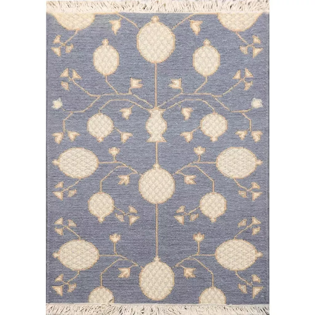 1'10''x2'7'' Hand Knotted 100% WoolOriental Area Rug Blue