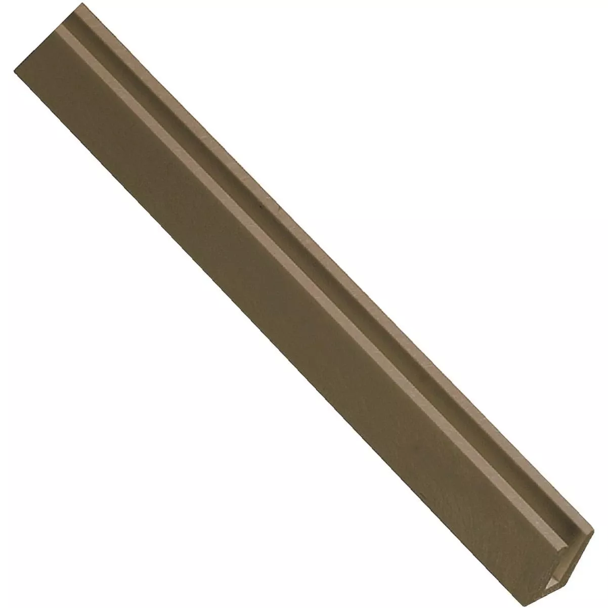 1-3/16 In W X 95-1/2 In L X 3/4 In D Dark Brown Vinyl Lattice U-cap