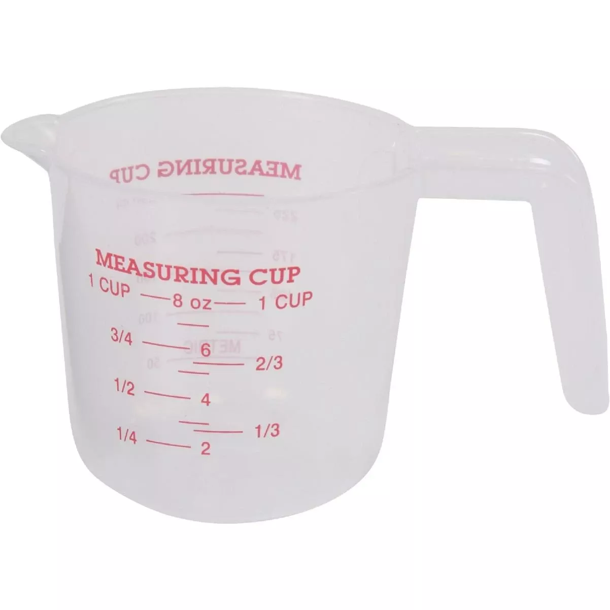 1 Cup White Plastic Measuring Cup