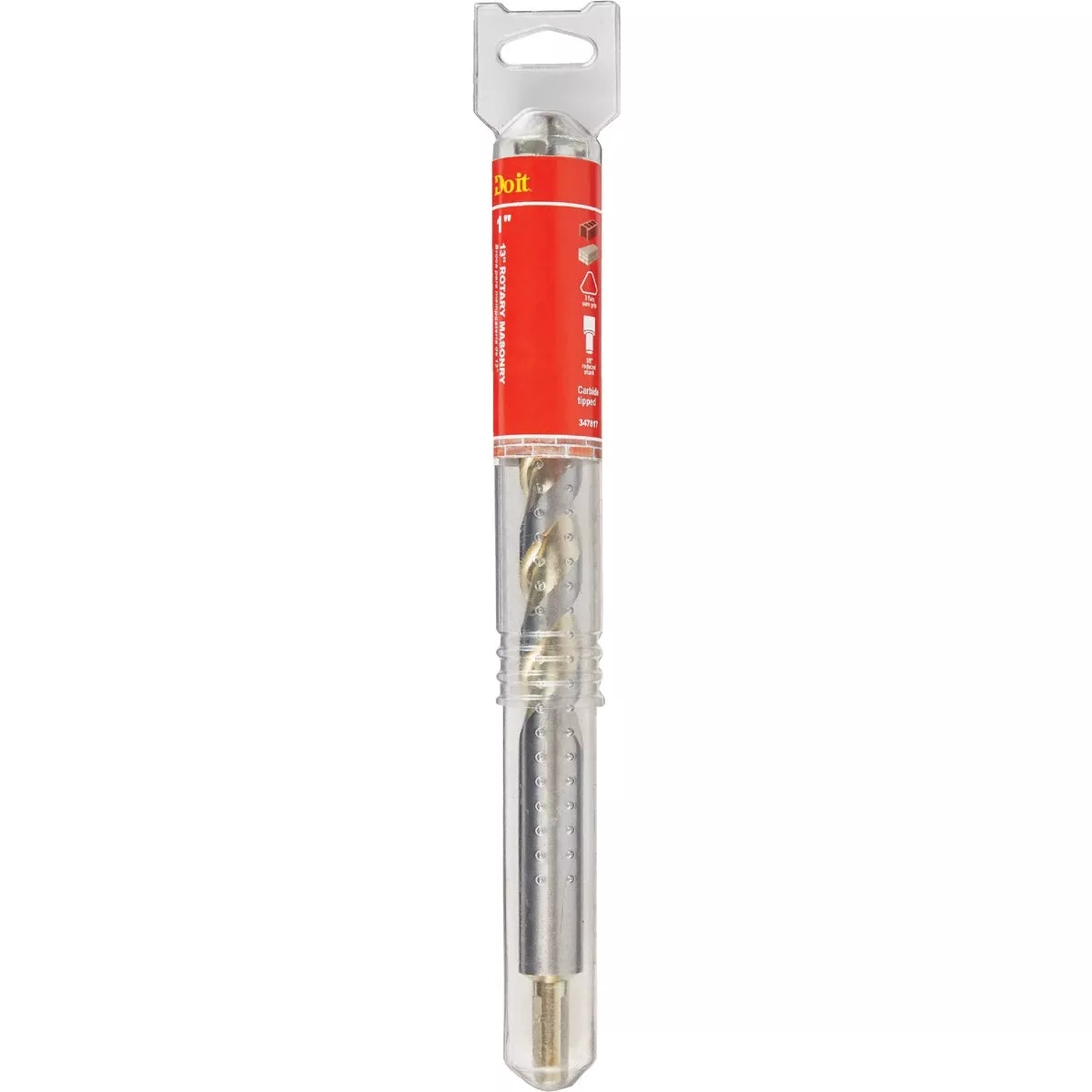 1 Inch X 13 Inch Rotary Masonry Drill Bit - High Quality Zinc Finish