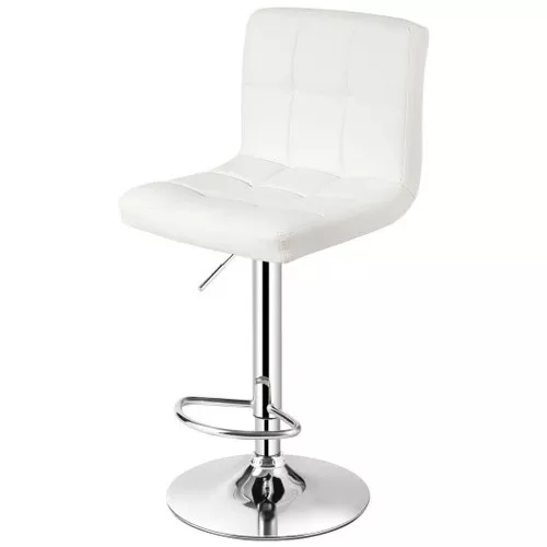 1 PC Bar Stool Swivel Adjustable PU Leather Barstools Bistro Pub Chair