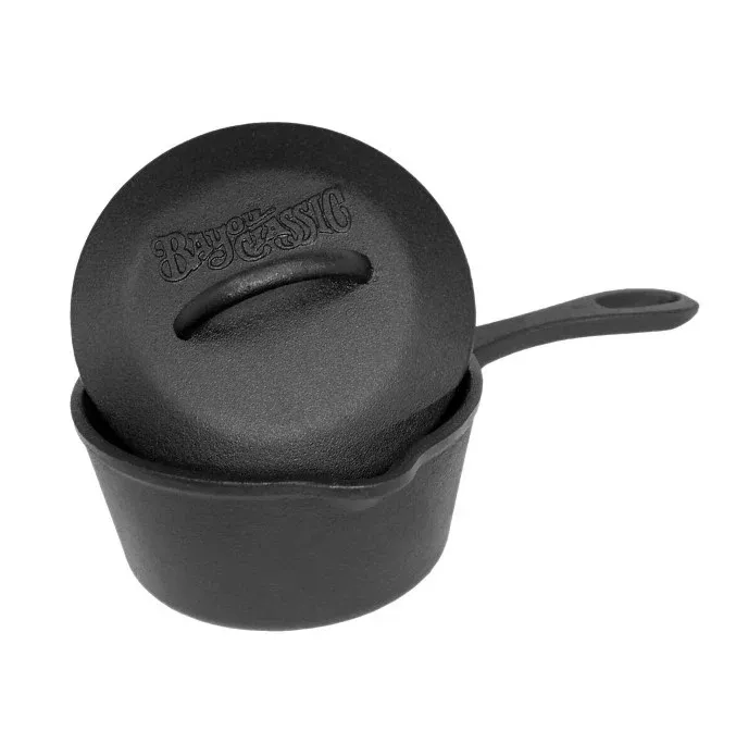 1-Qt Covered Cast Iron Sauce Pot