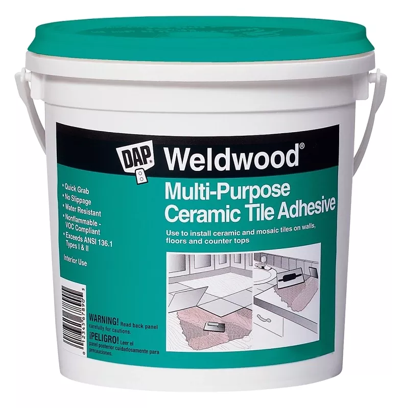 1 Qt. Multi-purpose Ceramic Tile Adhesive For Floors, Walls, And Countertops