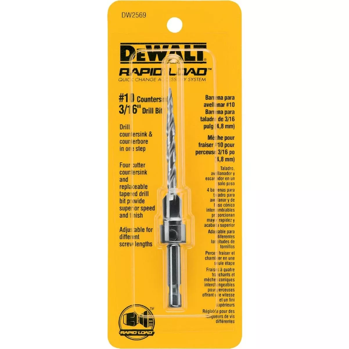 #10 - 3/16 In. Fine Rapid Load Wood Countersink