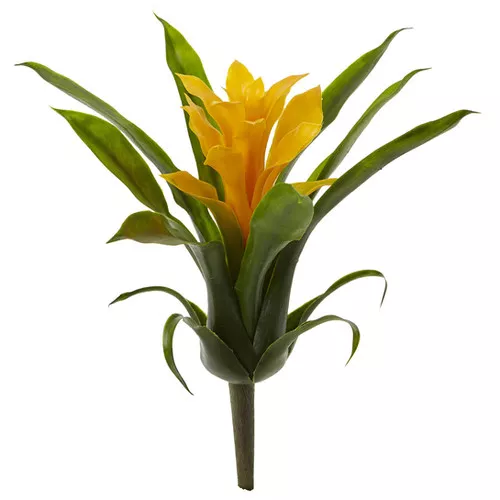 10" Bromeliad Artificial Flower (Set of 6) - H: 11 In. W: 7 In. D: 7 In.