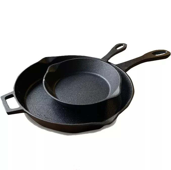 10-in and 14-in Cast Iron Skillet Set