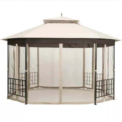 10'x 12' Octagonal Patio Gazebo-Beige