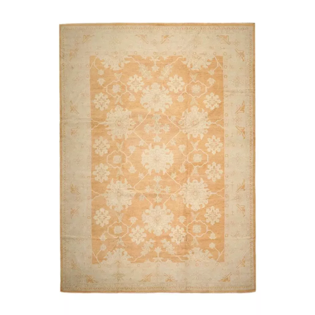 10' x 14' Hand Knotted Bespoke Antique Reproduction Wool Turkish Oriental Rug Burnt Orange