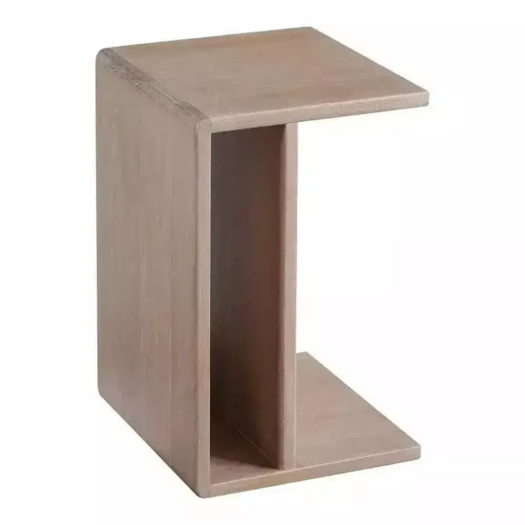 12.5" Accent White White Side Table