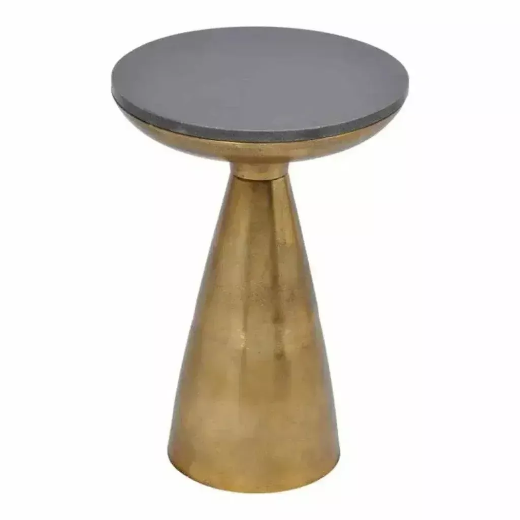 15.5" Yellow Art Deco Side Table