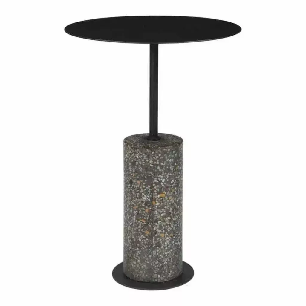15" Accent Black Contemporary Side Table