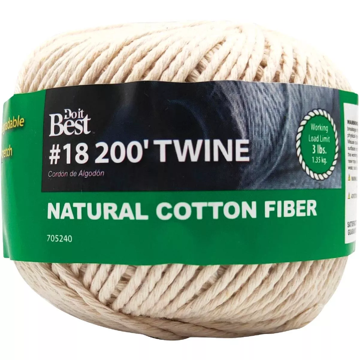 #18 X 200 Ft. Natural Cotton Twine