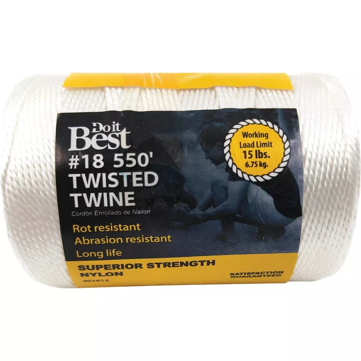 #18 X 550 Ft. White Nylon Twisted Twine