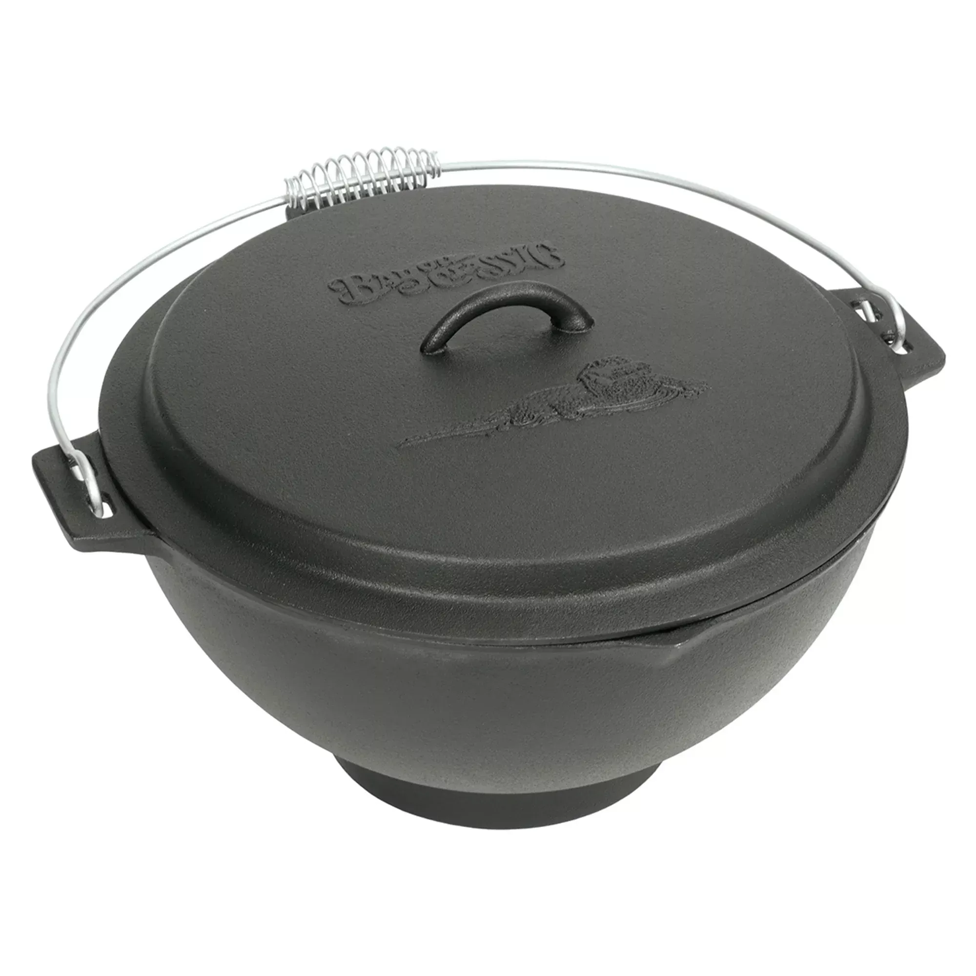 3-Gallon Cast Iron Jambalaya Kettle with Lid