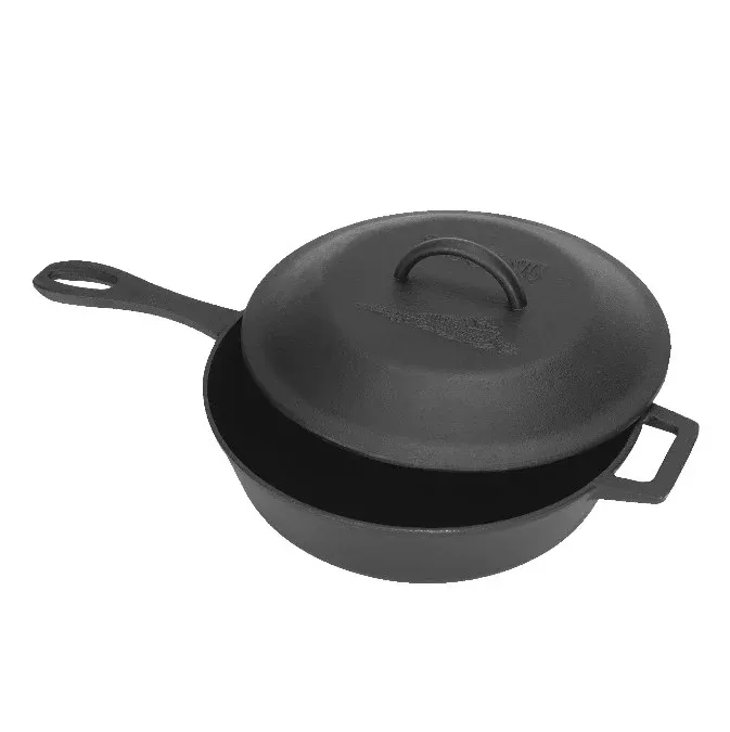 3 Quart Cast Iron Covered Skillet