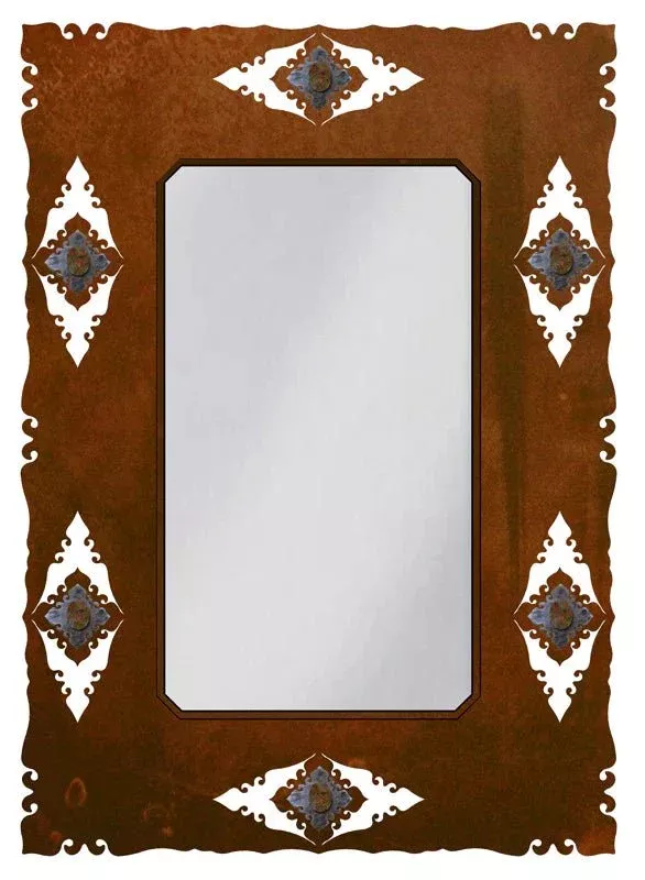30" Unakite Stone Mirror