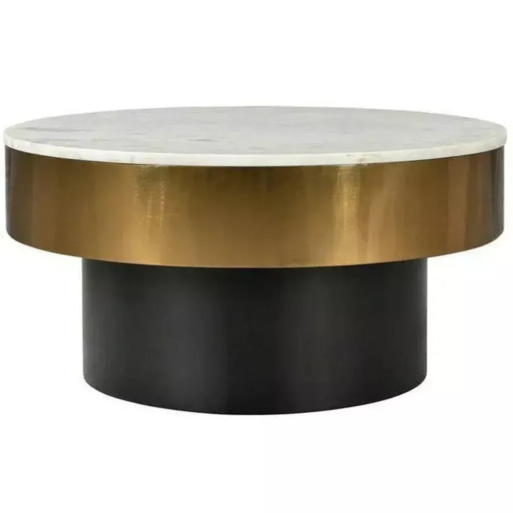 31.5" White Art Deco Coffee Table