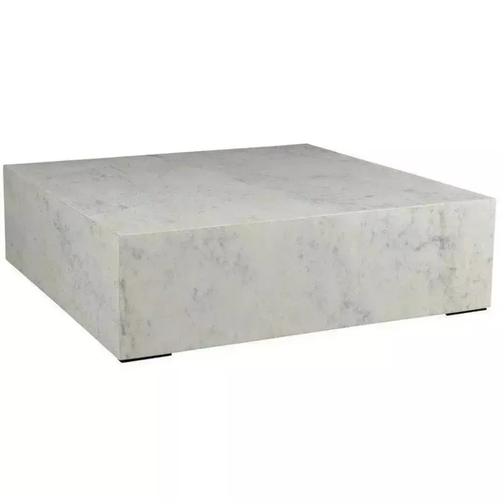40" White Contemporary Coffee Table