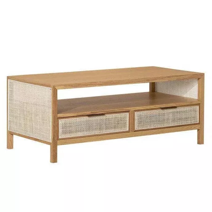 43.3" Rattan Natural Coffee Table