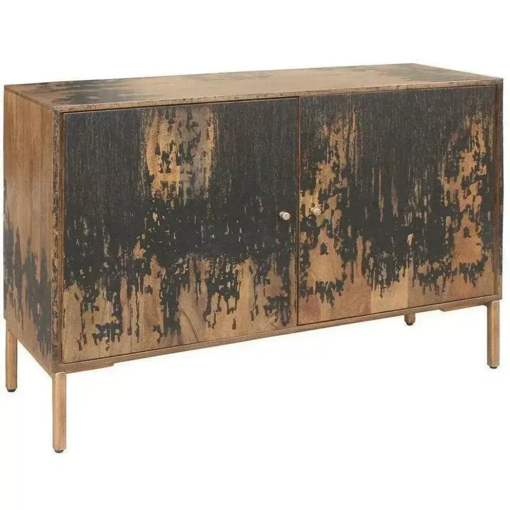 48 Inch Sideboard Small Black Rustic