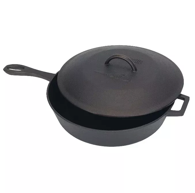 5 Quart Cast Iron Covered Skillet