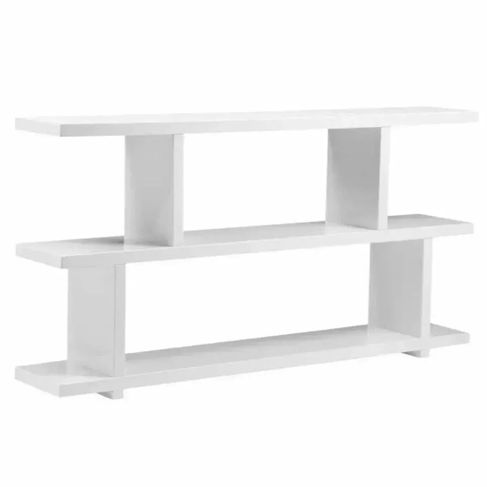 63" Small White Contemporary Shelf