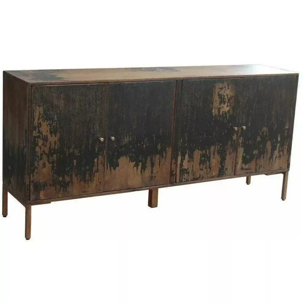 71" Black Rustic Sideboard