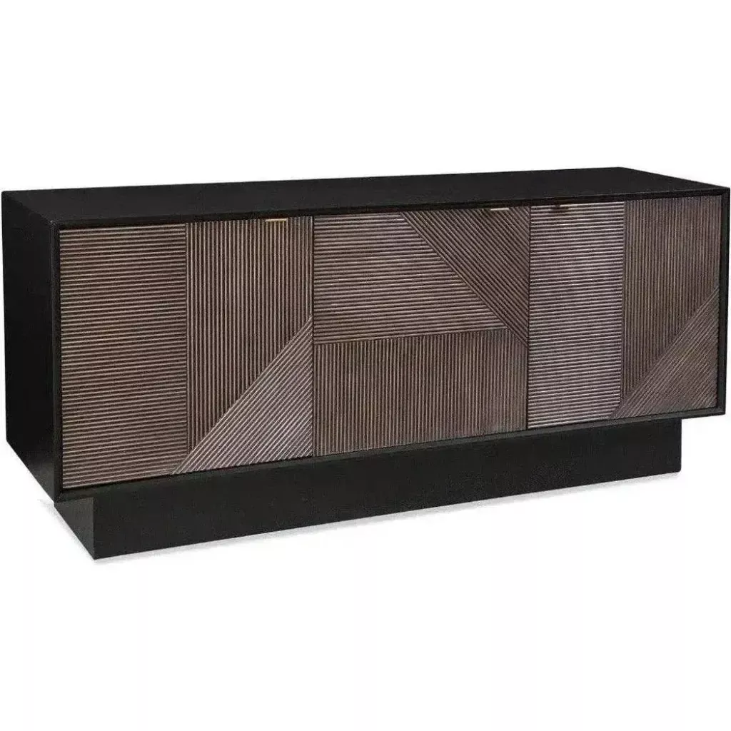 71" Brown Mid Century Modern Sideboard