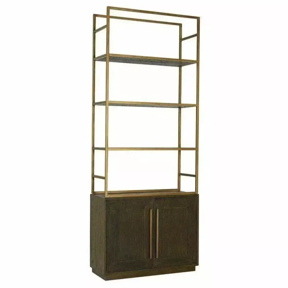 78 Inch Bookshelf Brown Art Deco
