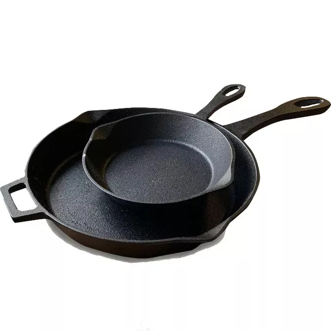 8-in and 12-in Cast Iron Skillet Set