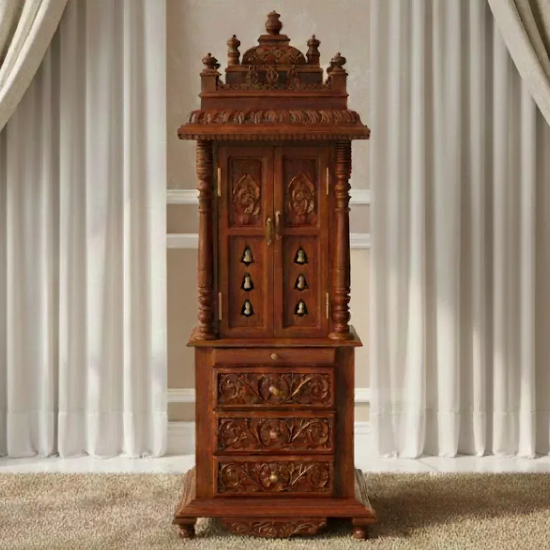 Aadinath Teak Wood Mandap (Brown)