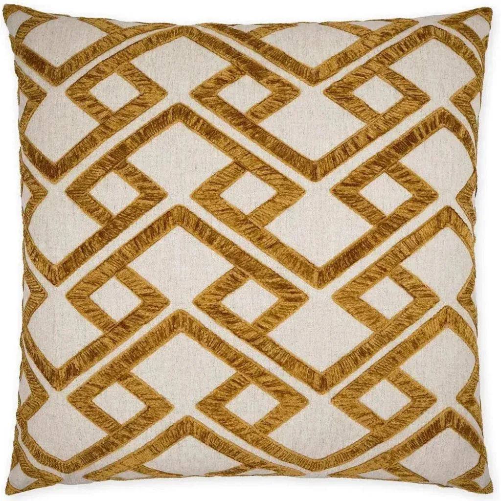 Accolade Amber Geometric Gold Large Throw Pillow Insert