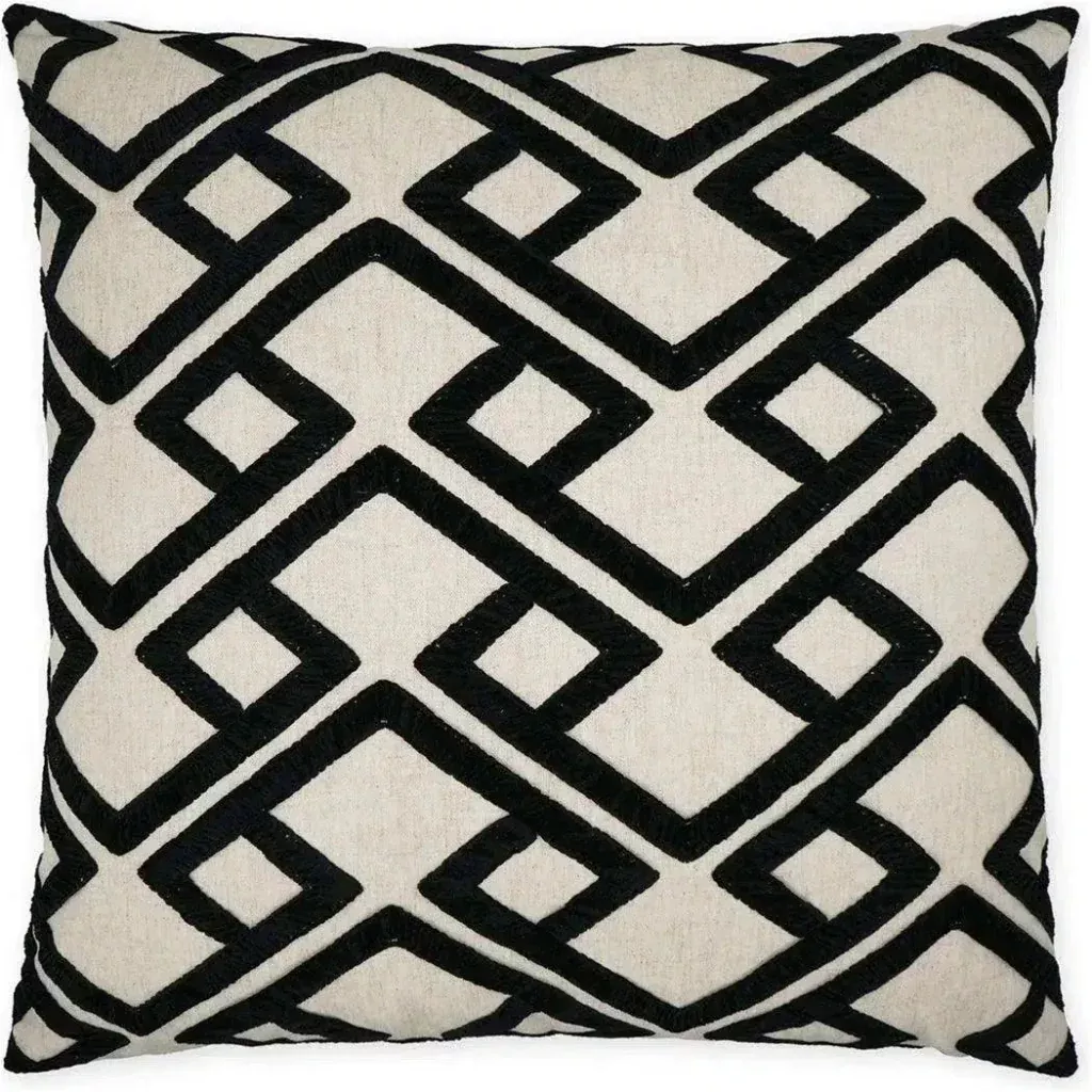 Accolade Onyx Geometric Black Large Throw Pillow Insert