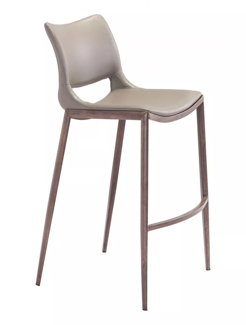 Ace Bar Chair (Set of 2) Gray & Walnut