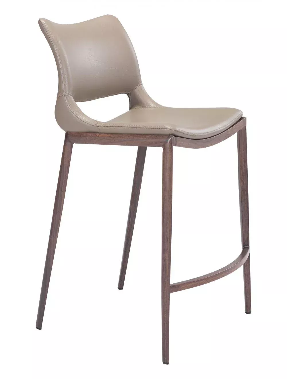 Ace Counter Chair (Set of 2) Gray & Walnut