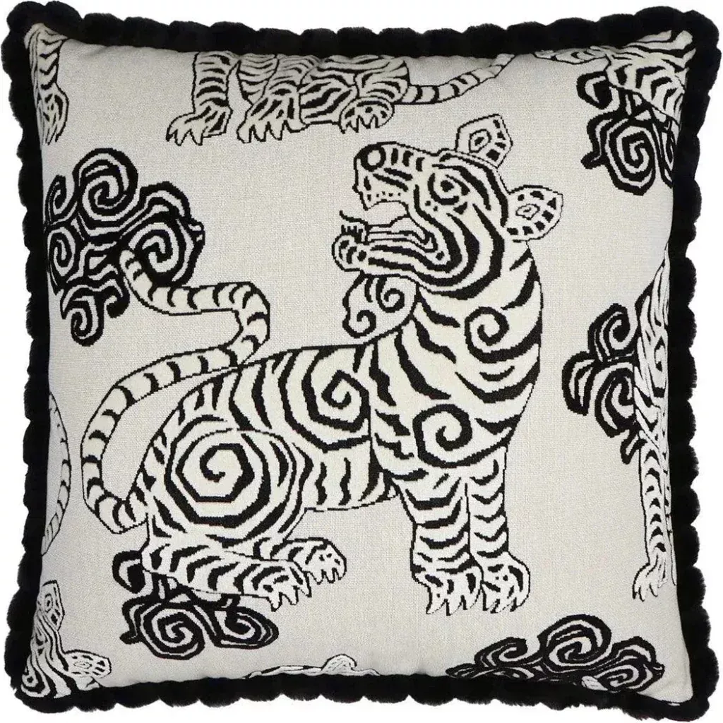 Akbar Tuxedo Novelty Black Large Throw Pillow Insert