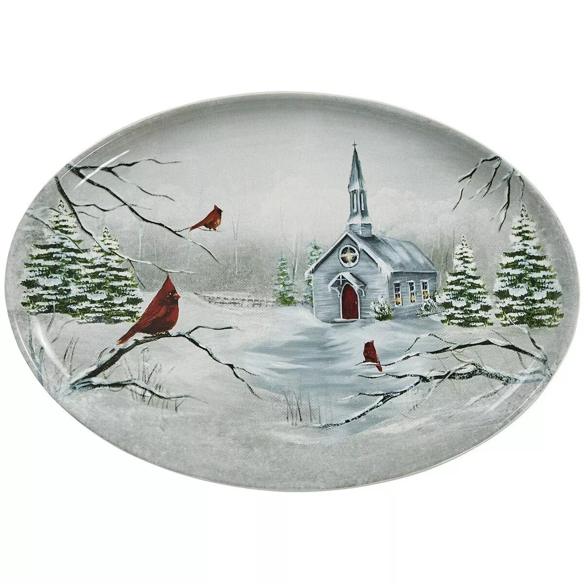 All Is Calm Oval Serving Platter