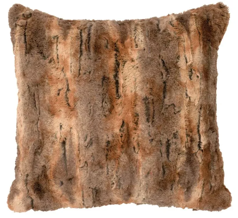 Amber Fox Soft Cuddle Fur Pillow