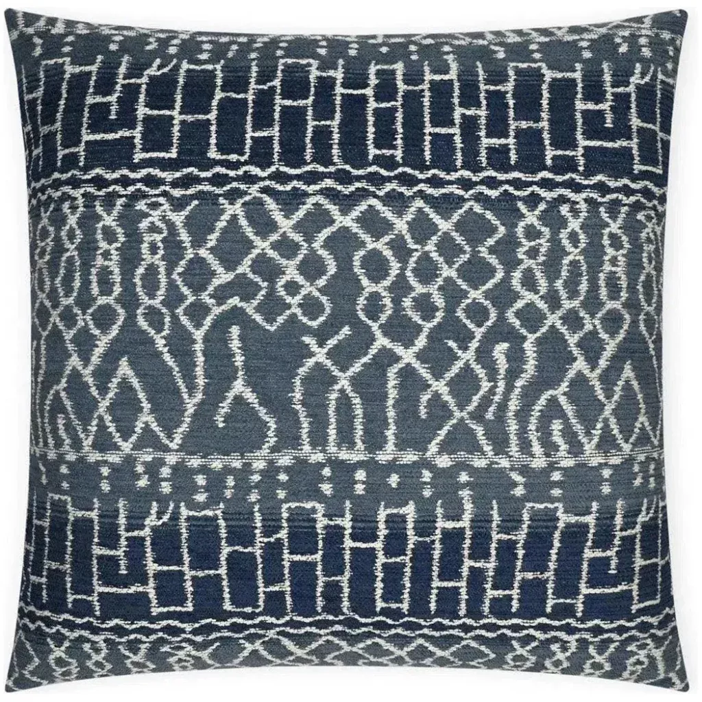 Andreozzi Indigo Blue Slate Blue Large Throw Pillow