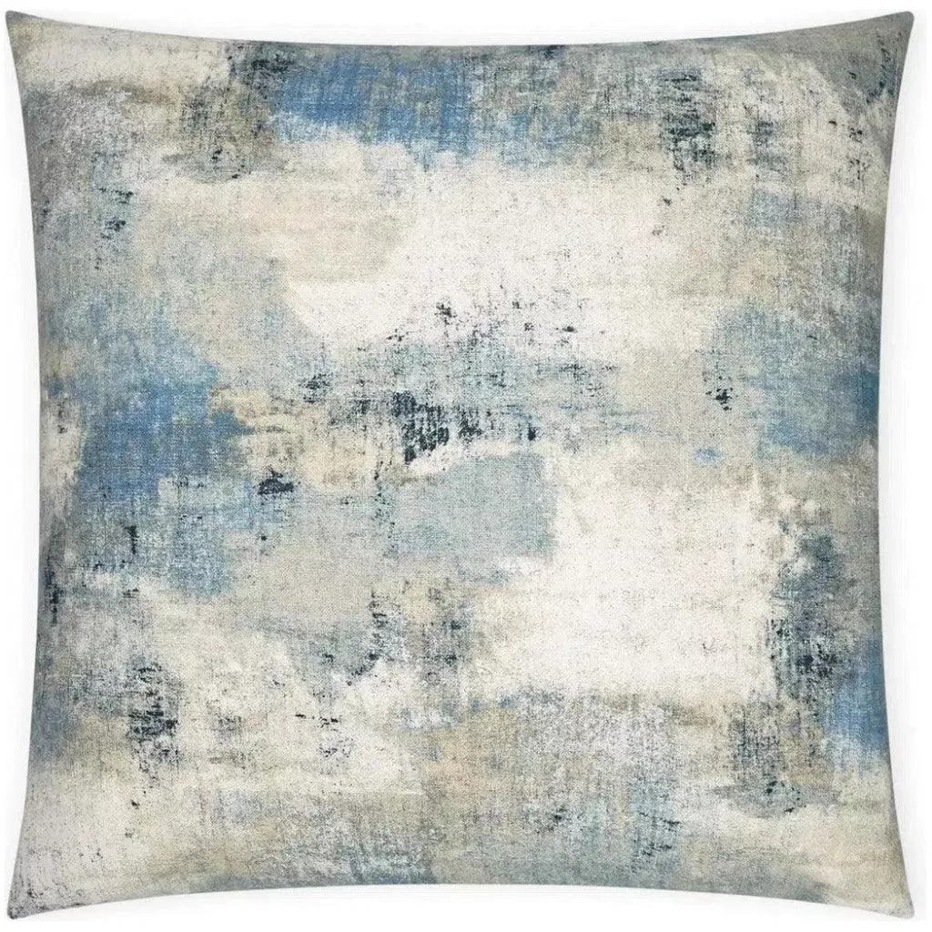 Antalya Denim Abstract Blue Large Throw Pillow Insert