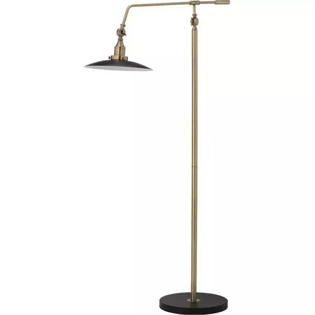 Antique Brass Aluminum Mid-Century Floor Lamp