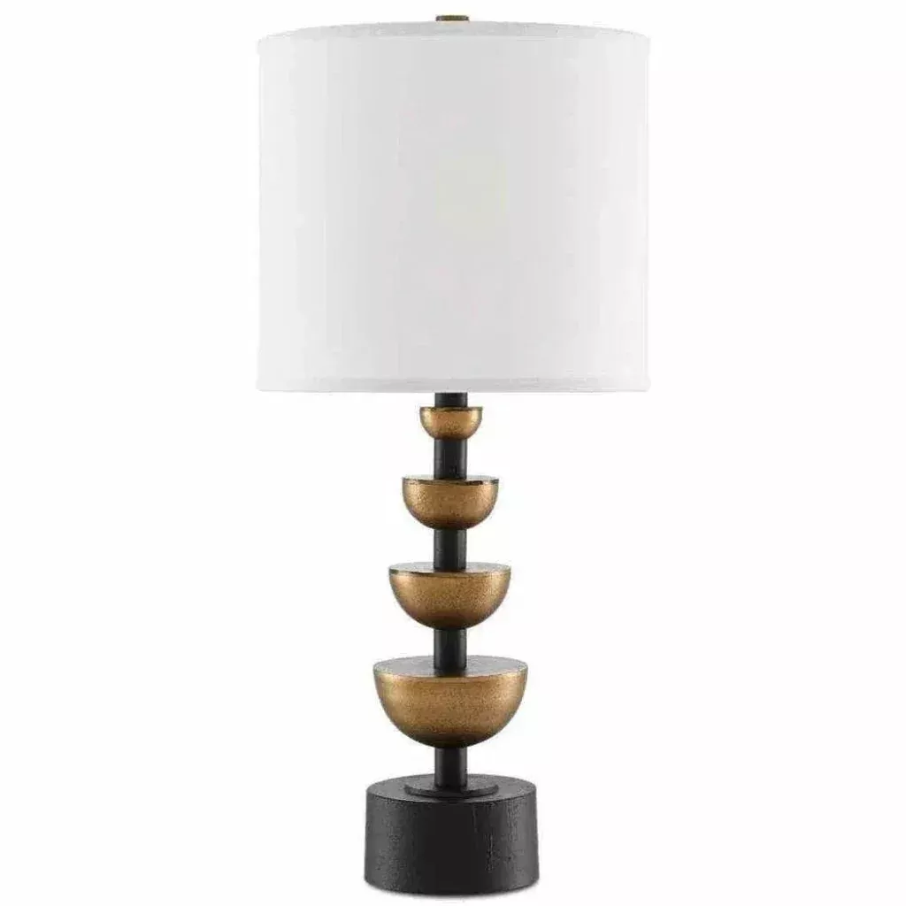 Antique Brass Black Chastain Table Lamp