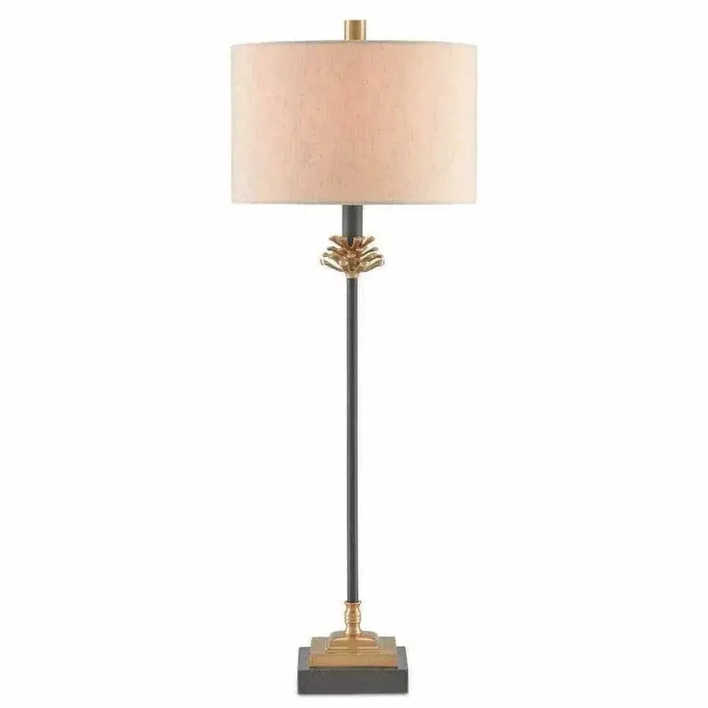 Antique Brass Black Pinegrove Table Lamp