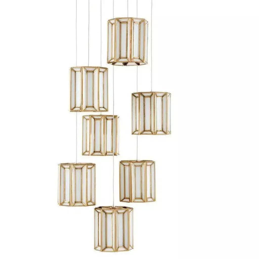 Antique Brass Daze 7-Light Multi-Drop Pendant