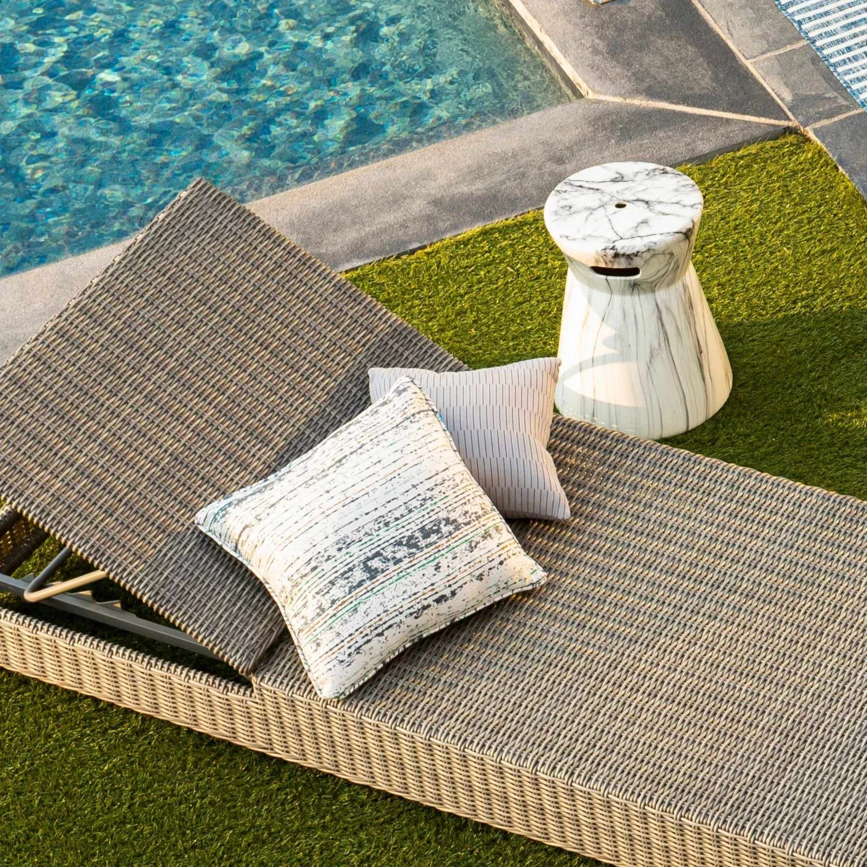 Arie Outdoor Accent Pillow Sunbrella x LIVABLISS AE-003