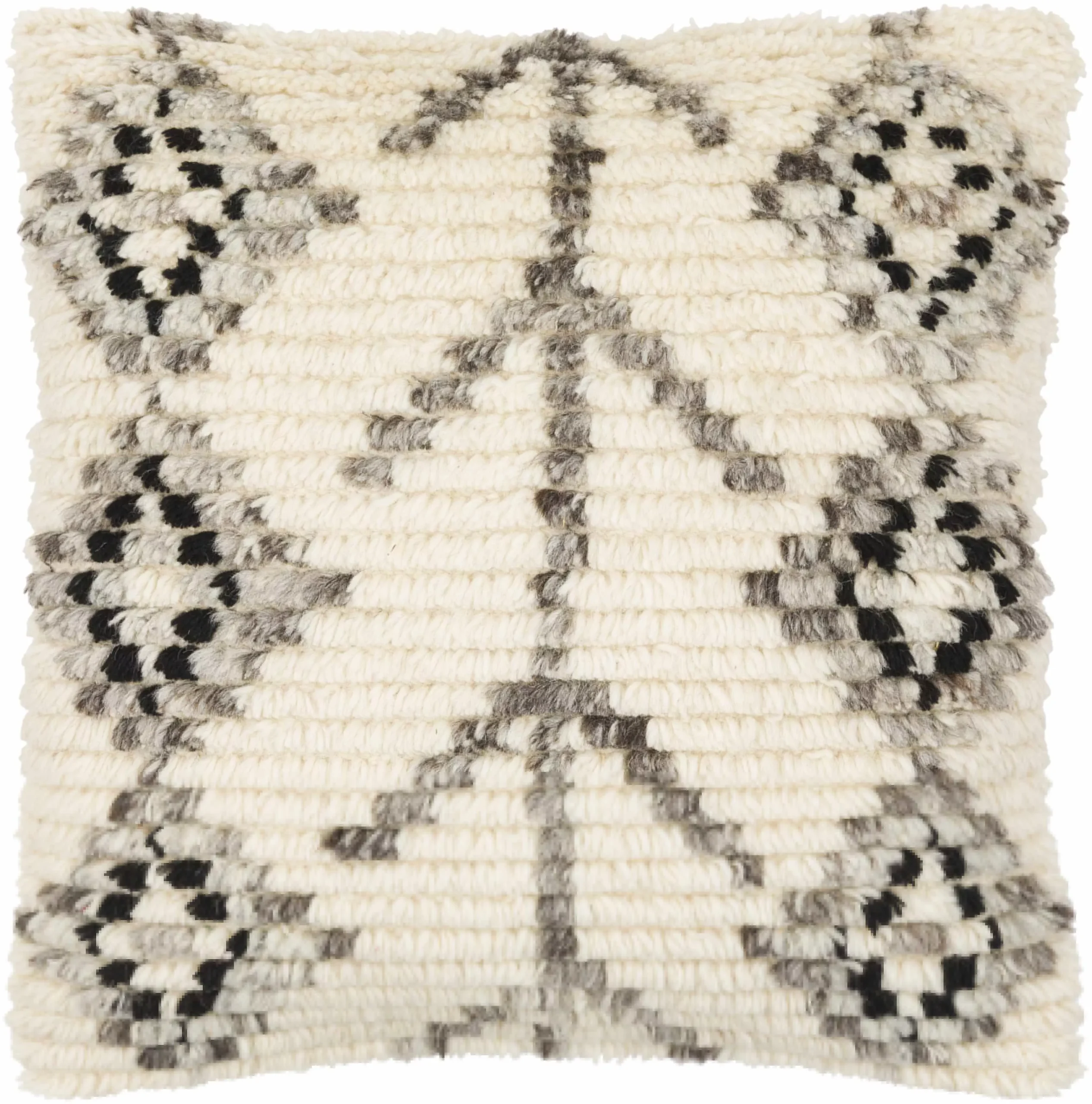 Arrochar Cream Geometric Textured Throw Pillow - Clearance