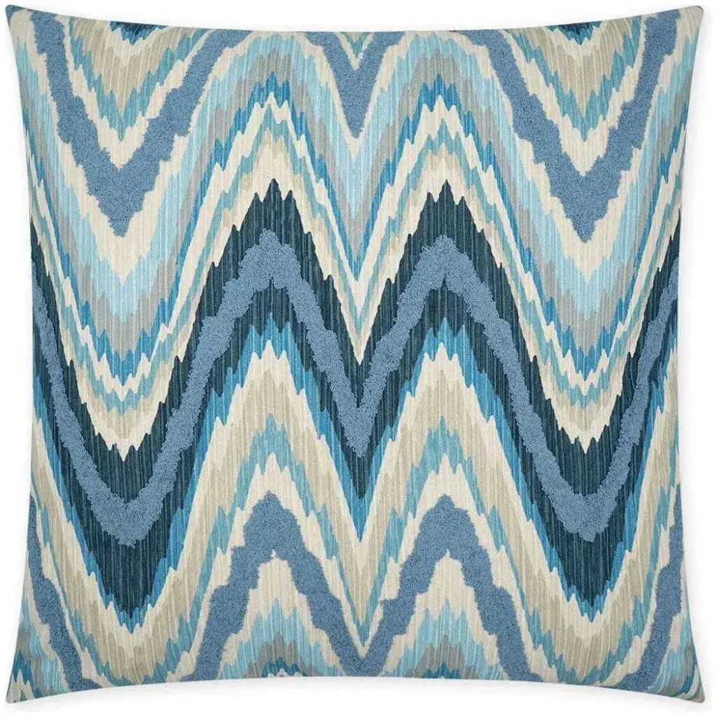 Artisanship Blue Abstract Blue Mist Large Throw Pillow