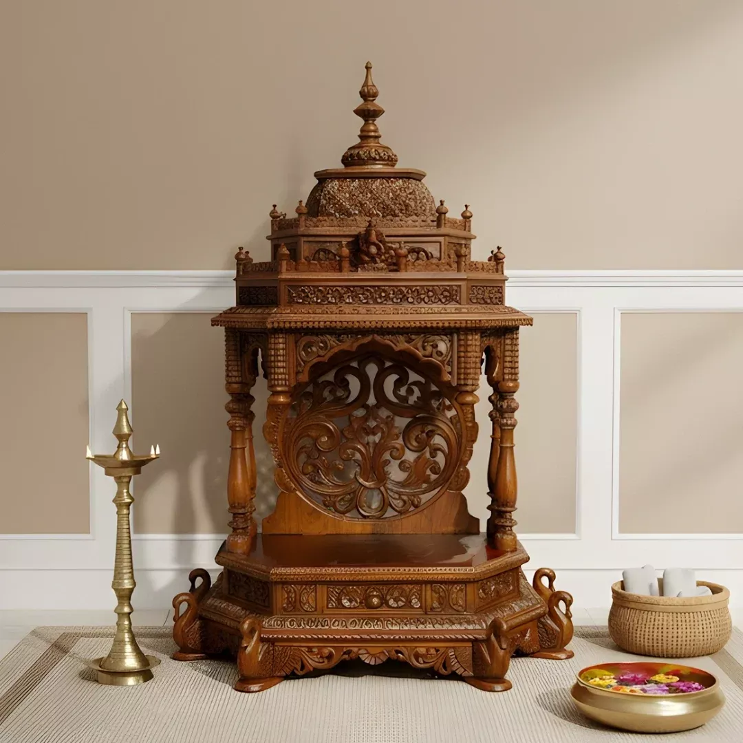 Asha Teak Wood Mandap (Teak)